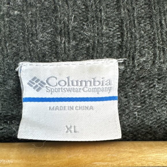 Columbia Wool Cotton Blend Crewneck Sweater Green Olive Stripe Men’s XL - Picture 3 of 6